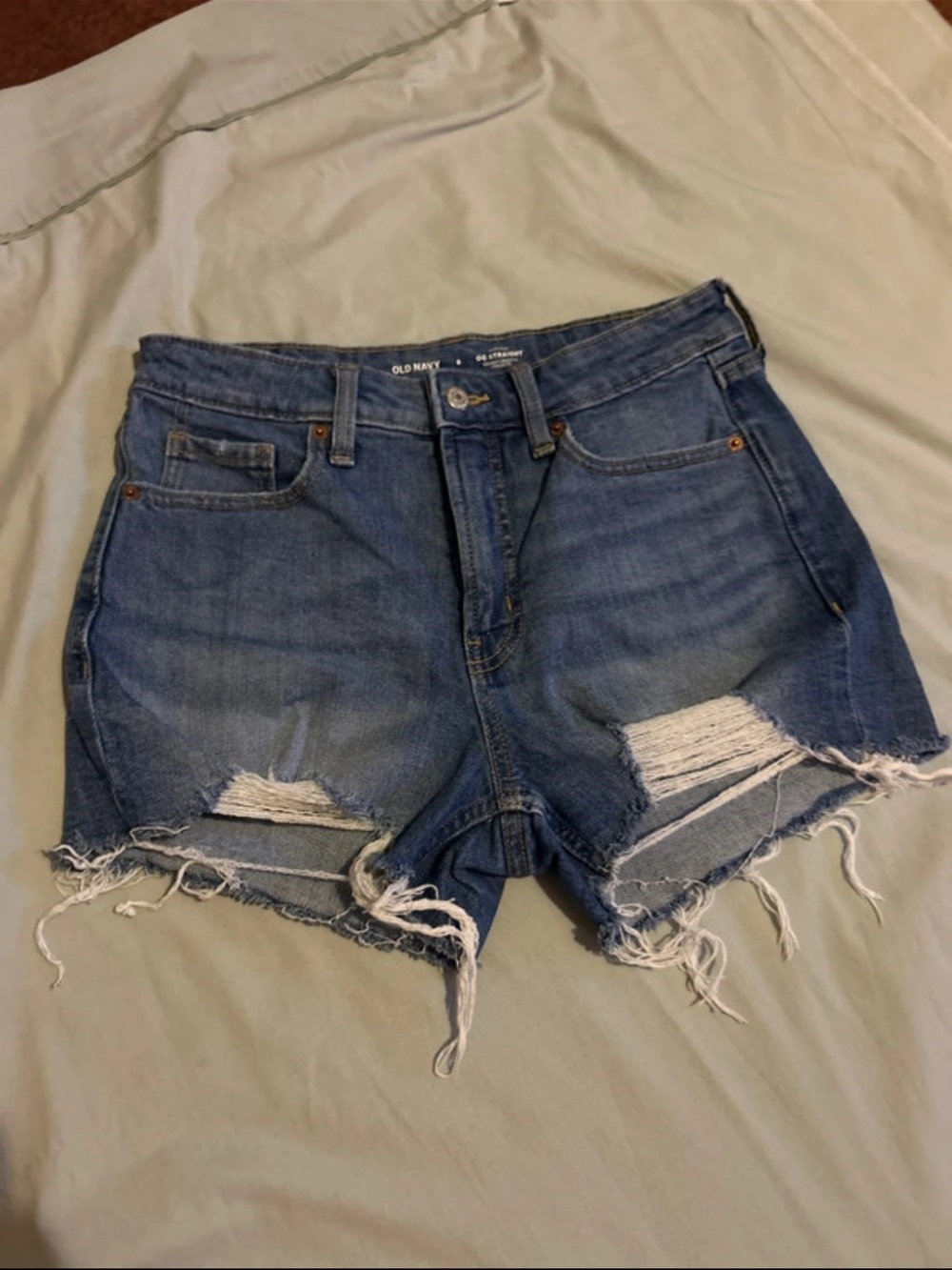 Old Navy Blue Ripped Denim Cutoff Shorts